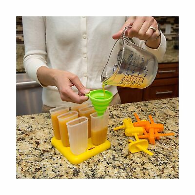 Lebice Popsicle Molds Set - BPA Free - 6 Ice Pop Makers + 1 Silicone Lid + Si... - Fresh Stock Dated December 2025
