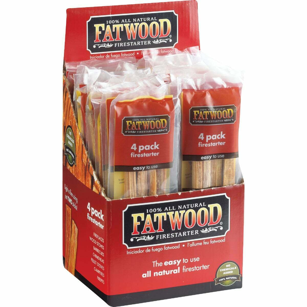 Fatwood Fire Starter, (26-Pack) Display Box 9900 - Fresh Stock Dated December 2025