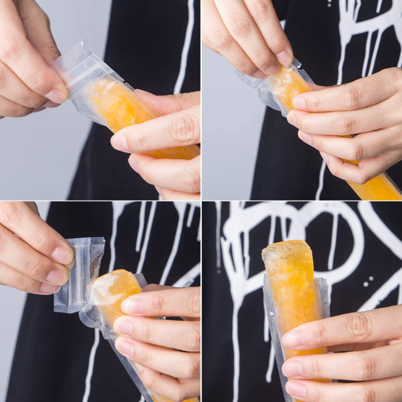 Popsicle Bags Ice Pop Mold Bags Disposable DIY Popsicle Molds Bags Pouches Otter - Fresh Stock Dated February 2026