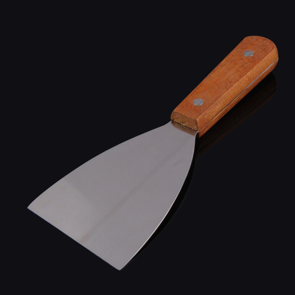 Stainless Steel Pancake Turner Spatula Scoop with Wooden Handle Tableware US - Fresh Stock Dated February 2026