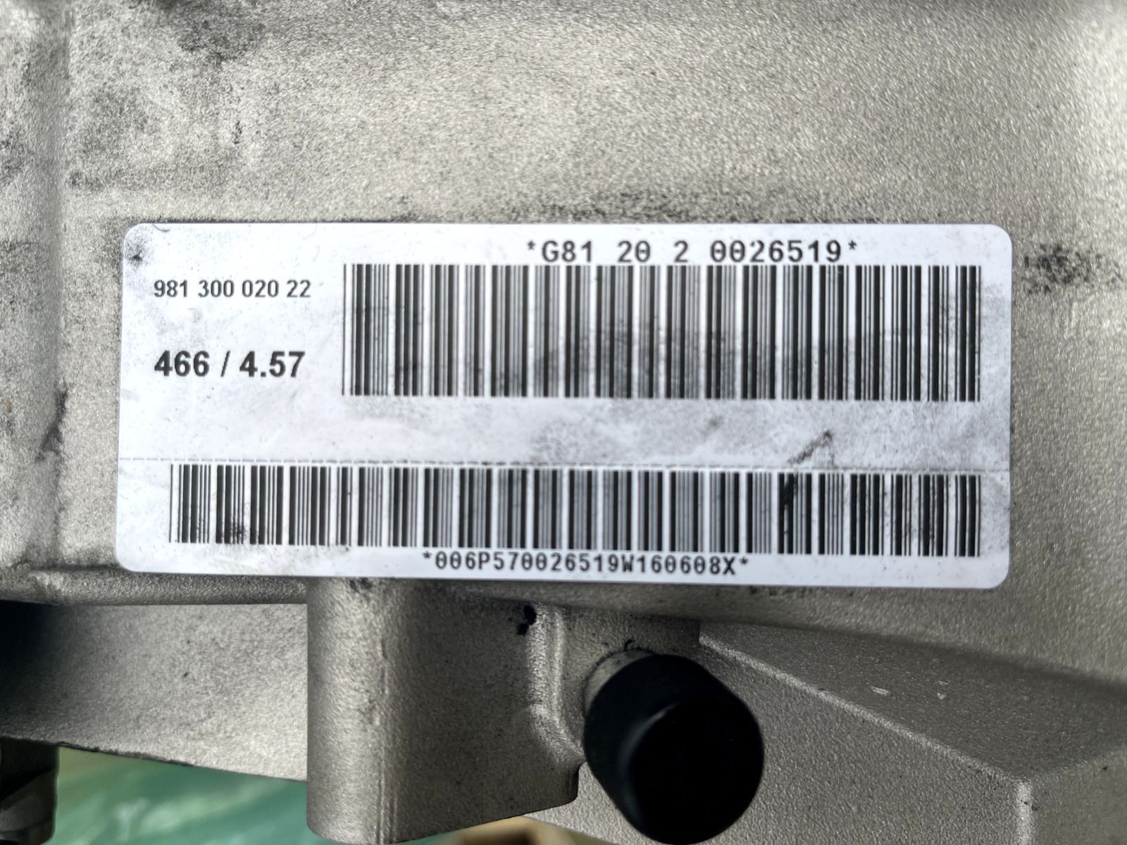 Porsche GT4 981 transmission 6 speed LSD 5K miles - Fresh Stock Dated February 2026