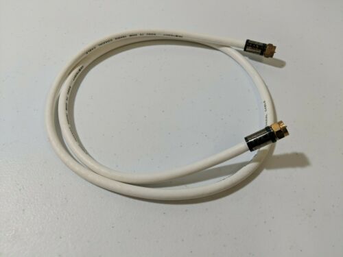 CE Tech 3ft RG6U Coaxial F Male Cable White 18AWG 75OHM For Internet Or Cable TV - Fresh Stock Dated December 2025