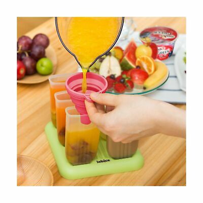 Lebice Popsicle Molds Set - BPA Free - 6 Ice Pop Makers + 1 Silicone Lid + Si... - Fresh Stock Dated December 2025
