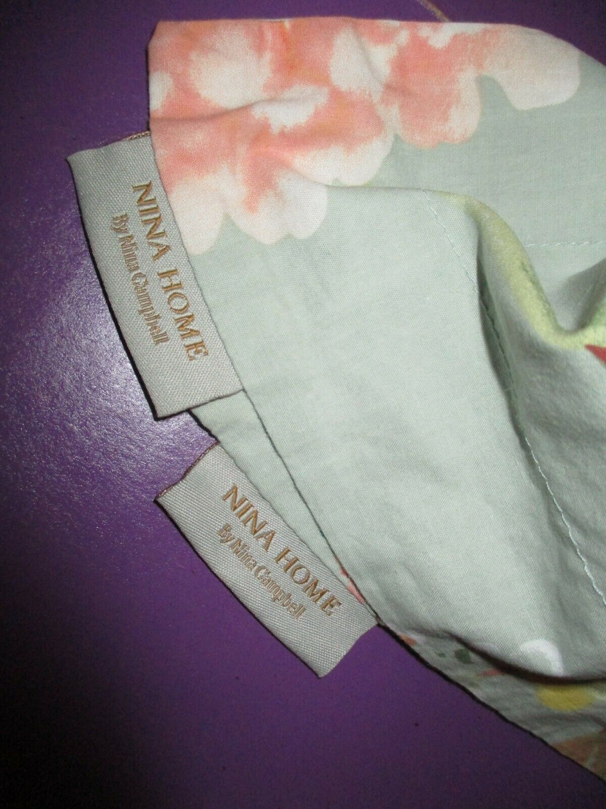 2 NINA HOME BY NINA CAMPBELL STANDARD Pillow Shams Birds Flowers 19.5