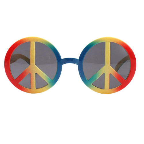 Novelty World Peace Sign Rainbow Glasses Photo Props Party Events Sunglasses - Fresh Stock Dated February 2026