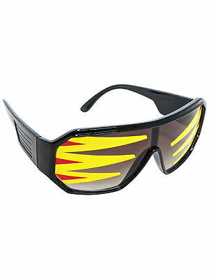 Side Spikes Black Sunglasses Shield Macho Man Randy Savage Costume Party Shades - Fresh Stock Dated February 2026