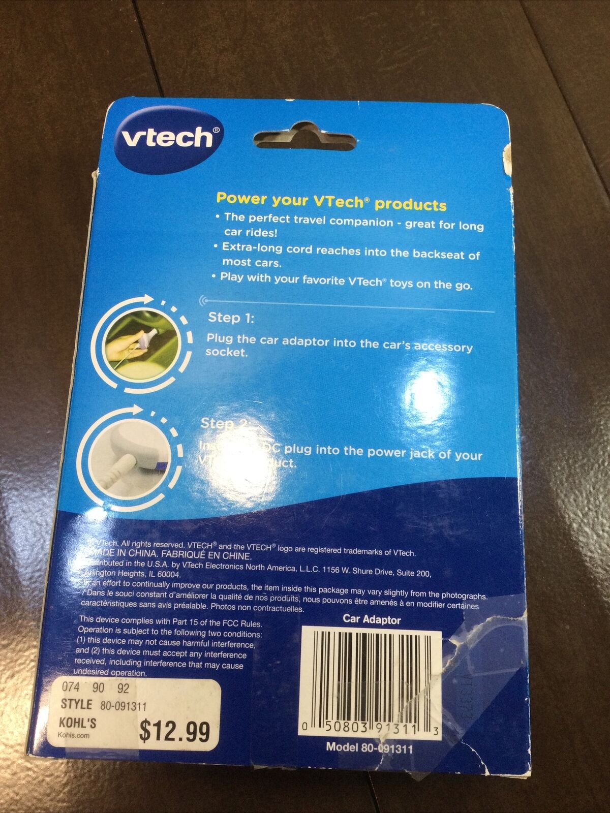 VTech Car Charging Charger Adapter Adaptor White - Fresh Stock Dated February 2026