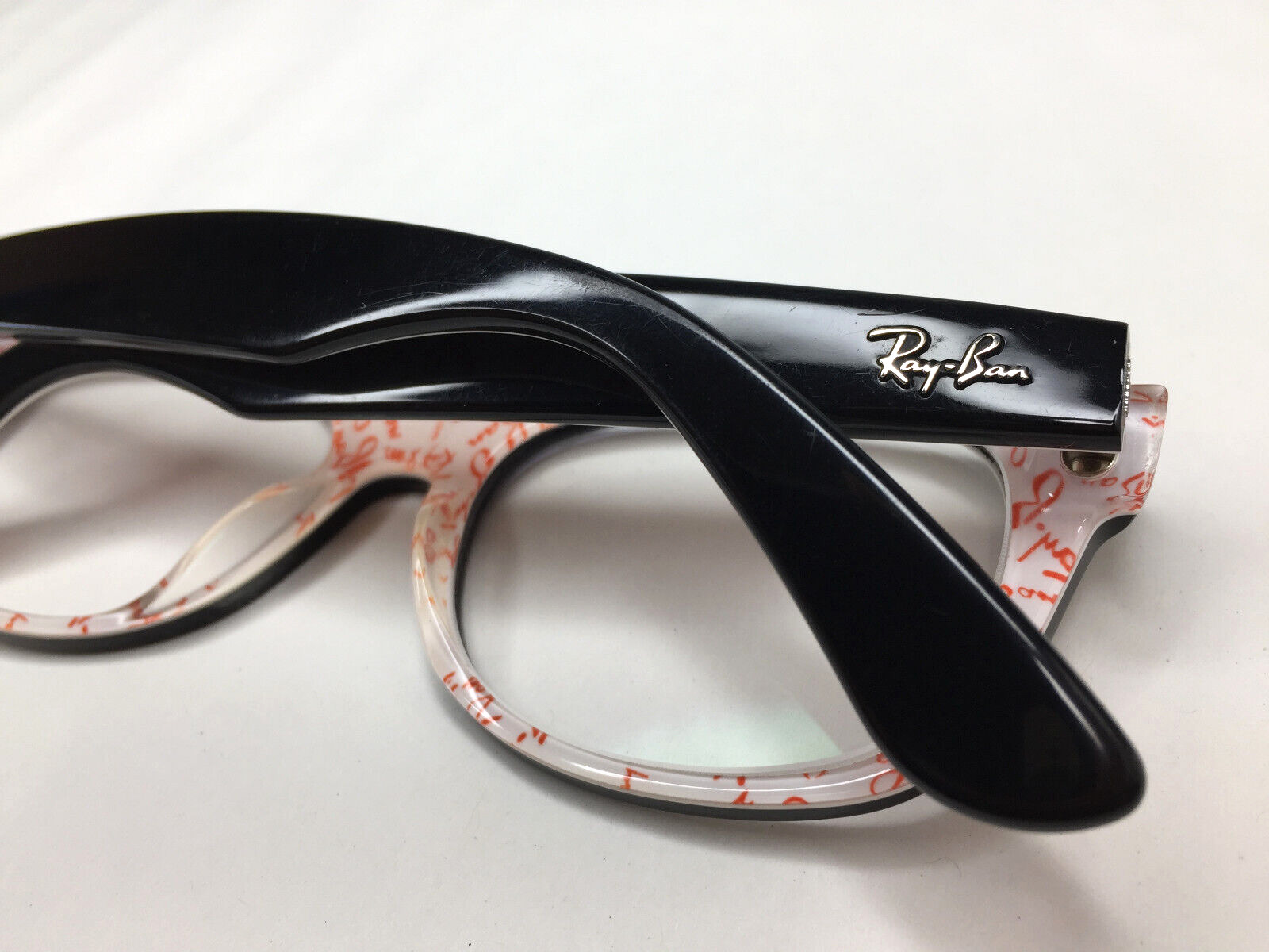 Ray-Ban RB 5184 5014 Eyeglasses Frame 52 18 146 Black White Red - Fresh Stock Dated February 2026