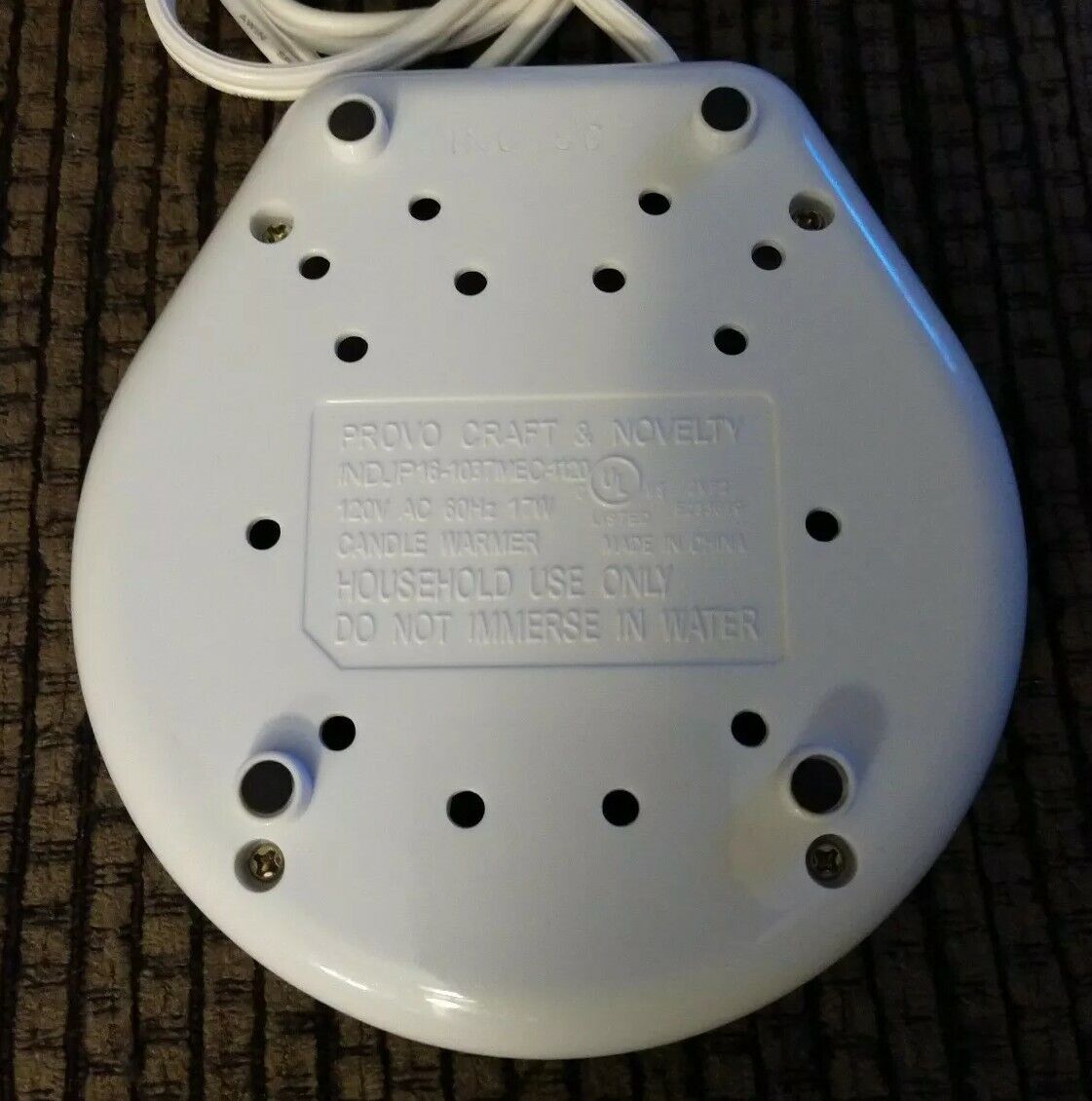 Provo Craft Candle Coffee Soup Beverage Warmer 17 Watt White On/Off Switch - Fresh Stock Dated February 2026