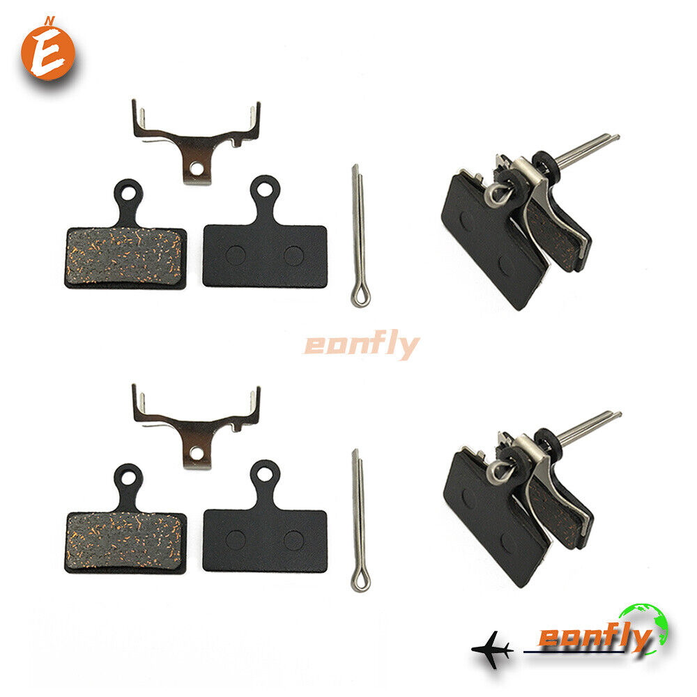 4 Pairs Bike Bicycle Organic Disc Brake Pads For SHIMANO XTR BR-M985 XT BR-M8000 - Fresh Stock Dated February 2026