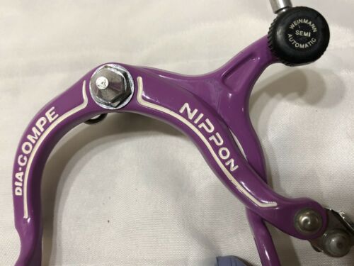 DIA COMPE NIPPON 883 BRAKE CALIPER FRONT AND REAR LAVENDER PURPLE OLD SCHOOL BMX - Fresh Stock Dated December 2025