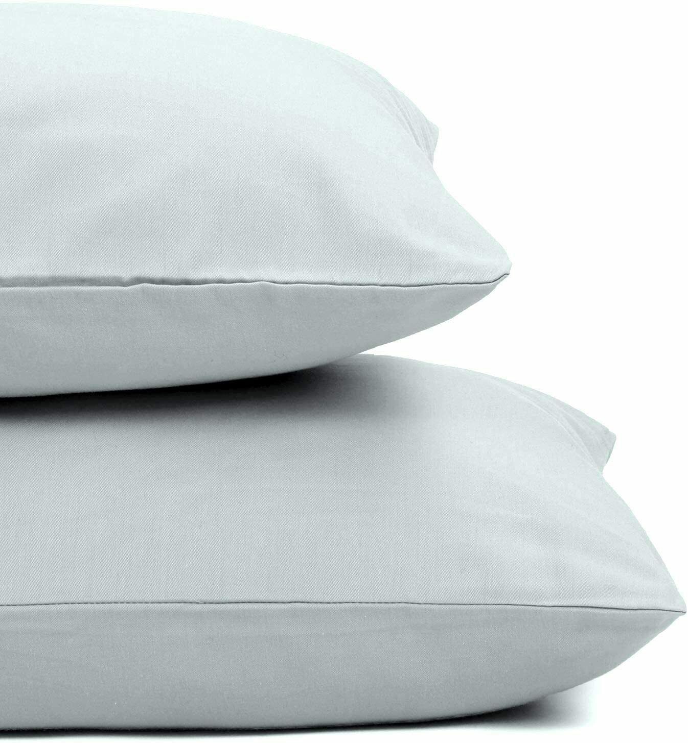 Giza Egyptian Cotton 14 X 20 In Set of 2 PC Light Grey Solid Toddler Pillowcases - Fresh Stock Dated December 2025