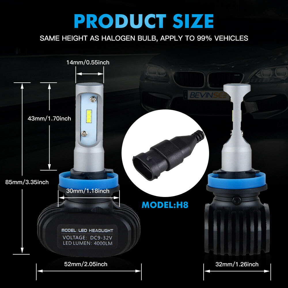 4x H7 H9 CSP LED Headlight Combo Bulbs For Suzuki High Low Beam 50W 8000LM 6000K - Fresh Stock Dated February 2026