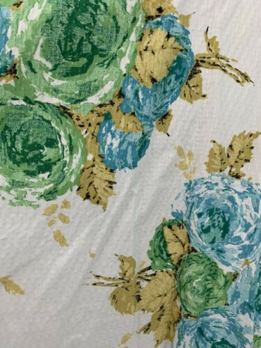Vintage 1950’s Sz Small Turquoise Green Rose Floral Skirt - Fresh Stock Dated March 2026