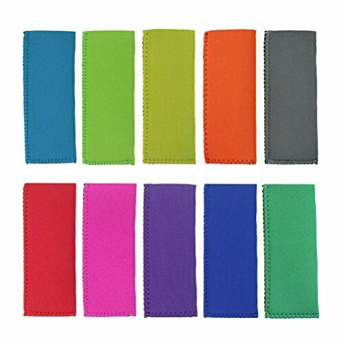 Creatrill 20 Pack Ice Pop Sleeves Popsicle Holders Bags, Neoprene Fabric, 10 Co - Fresh Stock Dated February 2026