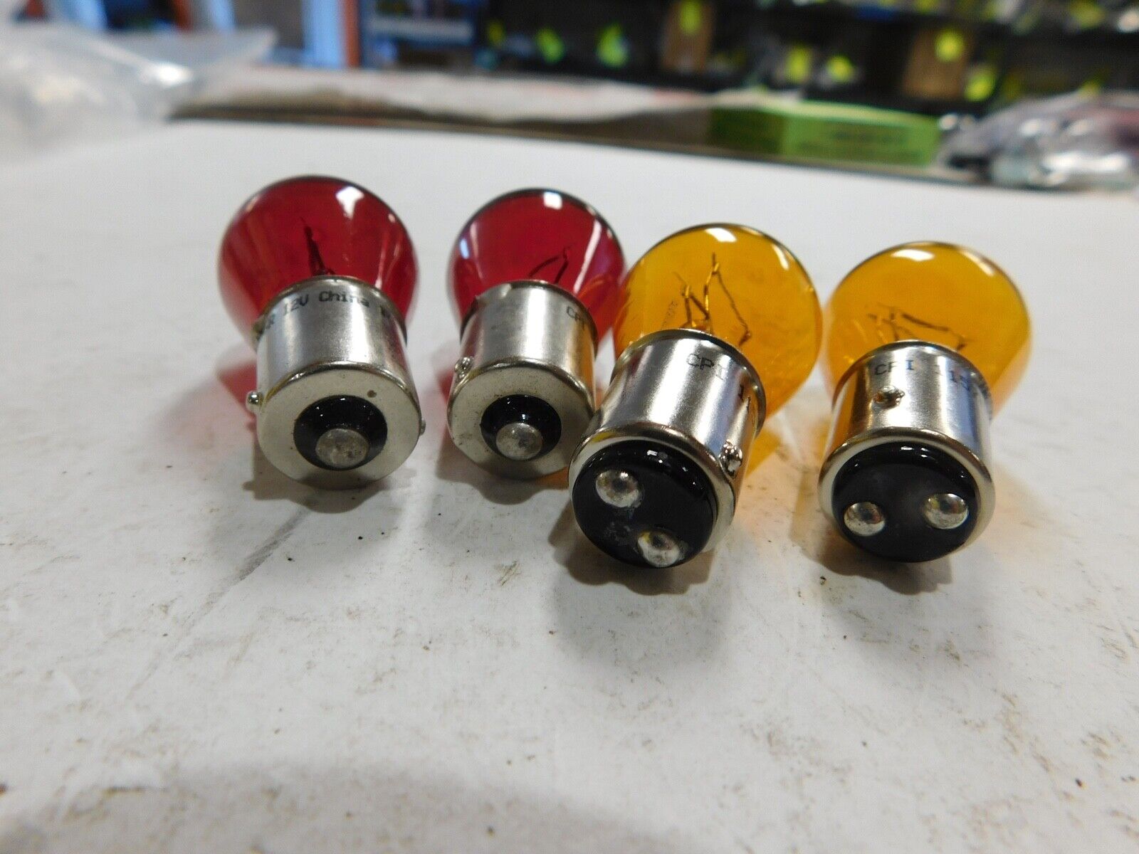 2/ AMBER 1157 2/ RED 1156 SINGLE DUAL FILAMENT BULBS TURN SIGNAL HARLEY DAVIDSON - Fresh Stock Dated February 2026