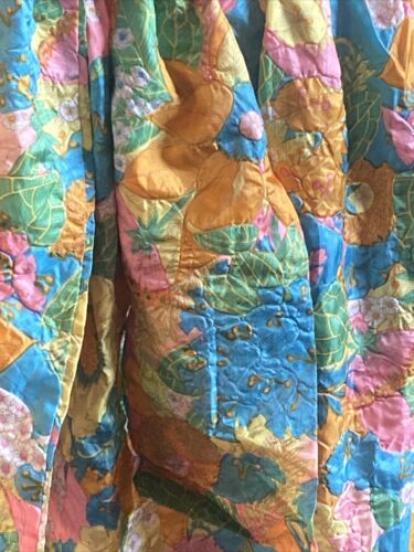 Vintage  Floral maxi Skirt w/ scarf/ sash 1970s mod Crinkle Fabric 25” Waist (2) - Fresh Stock Dated December 2025