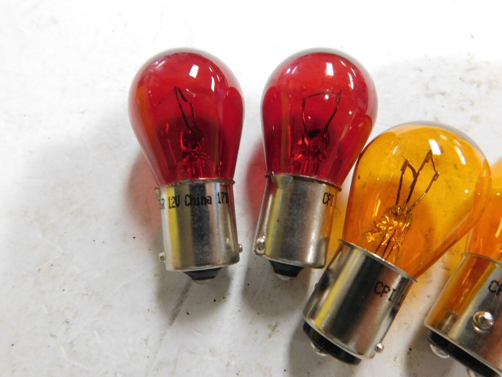 2/ AMBER 1157 2/ RED 1156 SINGLE DUAL FILAMENT BULBS TURN SIGNAL HARLEY DAVIDSON - Fresh Stock Dated February 2026