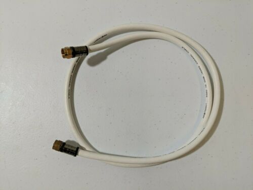 CE Tech 3ft RG6U Coaxial F Male Cable White 18AWG 75OHM For Internet Or Cable TV - Fresh Stock Dated December 2025