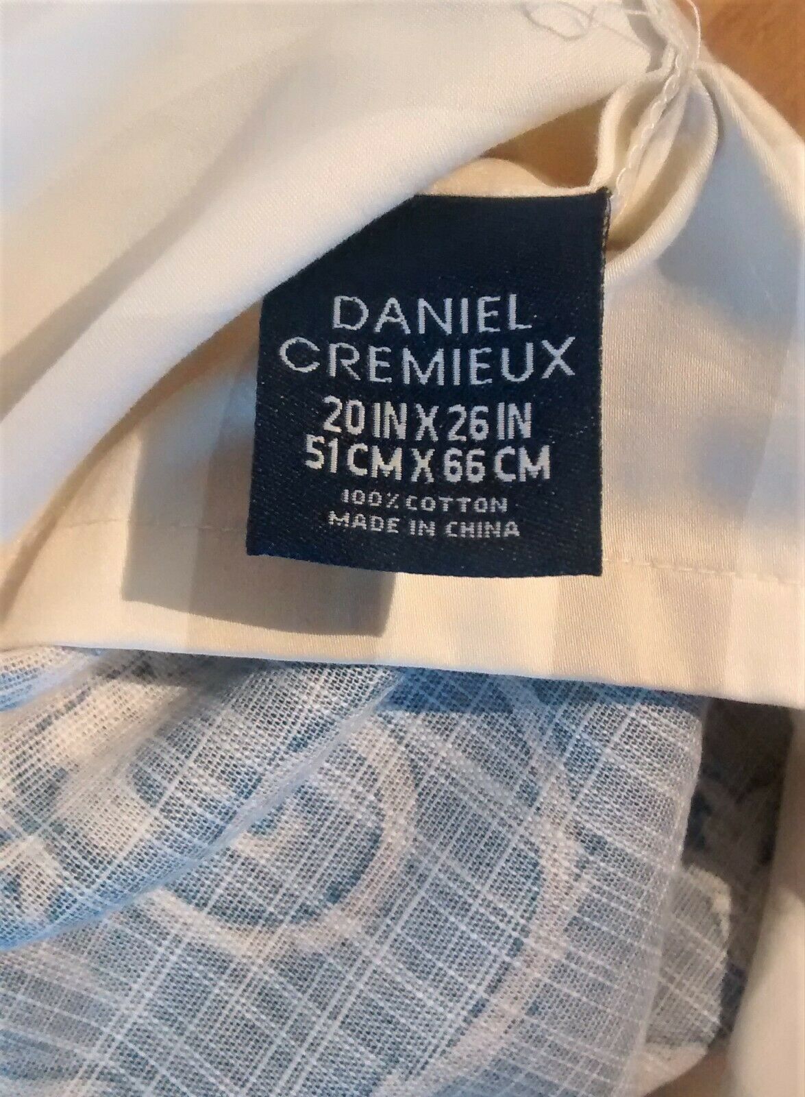 Blue Floral Pillow Shams Pair Daniel Cremieux Standard - Fresh Stock Dated December 2025