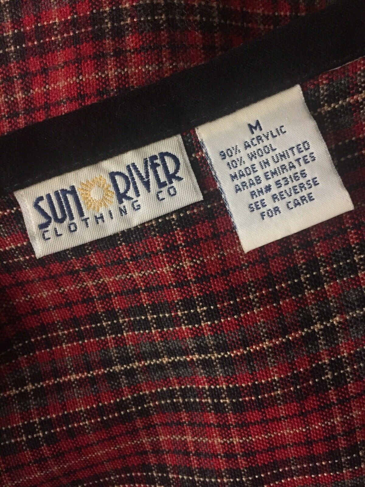 Vintage Size Medium Red Tartan Plaid Wrap Straight Pencil Midi Skirt - Fresh Stock Dated February 2026