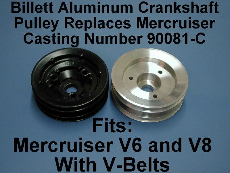 ALUMINUM CRANKSHAFT PULLEY MERCRUISER CHEVROLET 90081T 305 350 454 502 1988-97 - Fresh Stock Dated February 2026