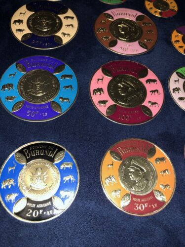Burundi CB1-16 Set Gold Coin King Mwambutsa IV Africa Coat Arms Air Mail Stamp - Fresh Stock Dated December 2025