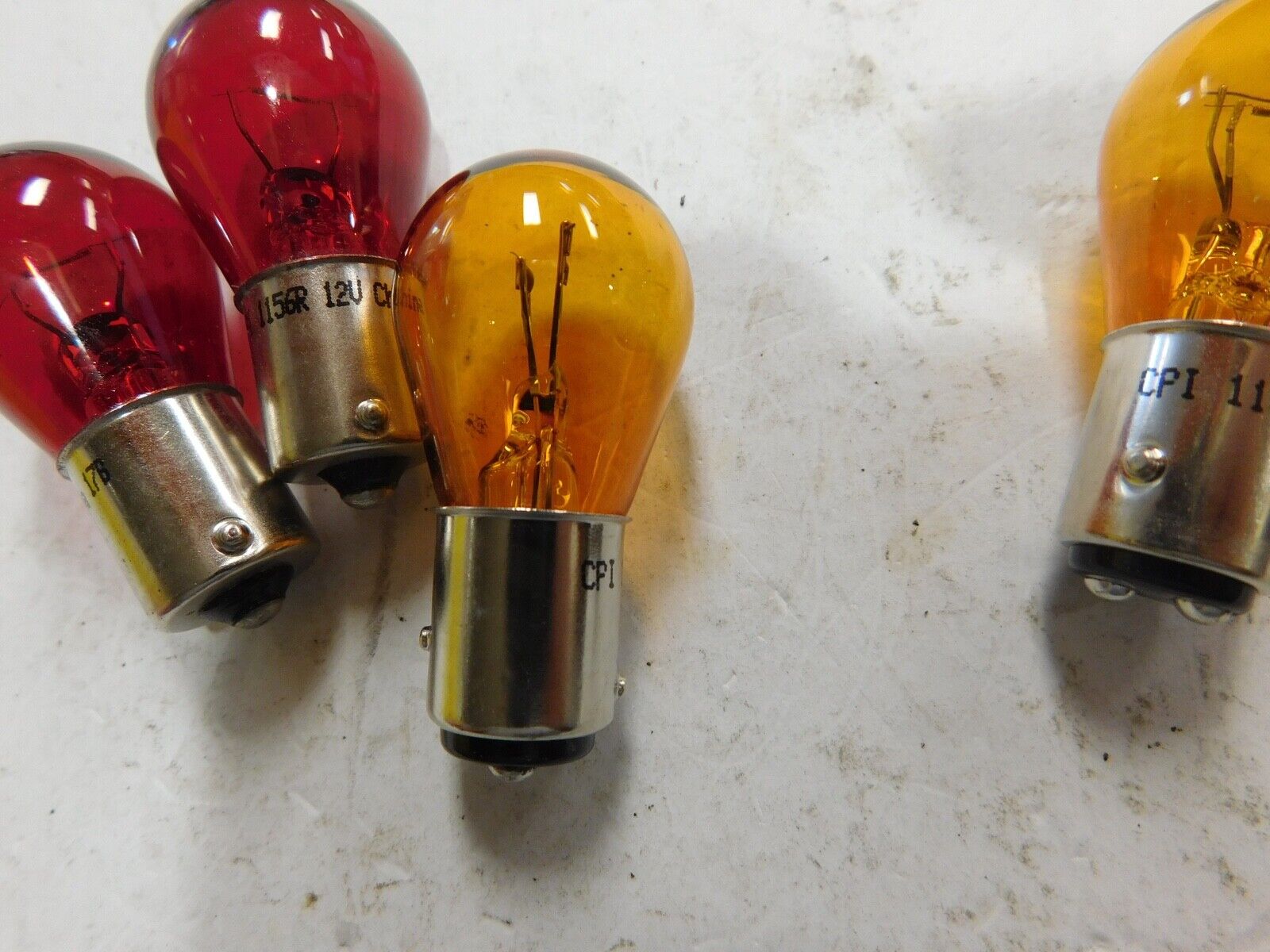 2/ AMBER 1157 2/ RED 1156 SINGLE DUAL FILAMENT BULBS TURN SIGNAL HARLEY DAVIDSON - Fresh Stock Dated February 2026