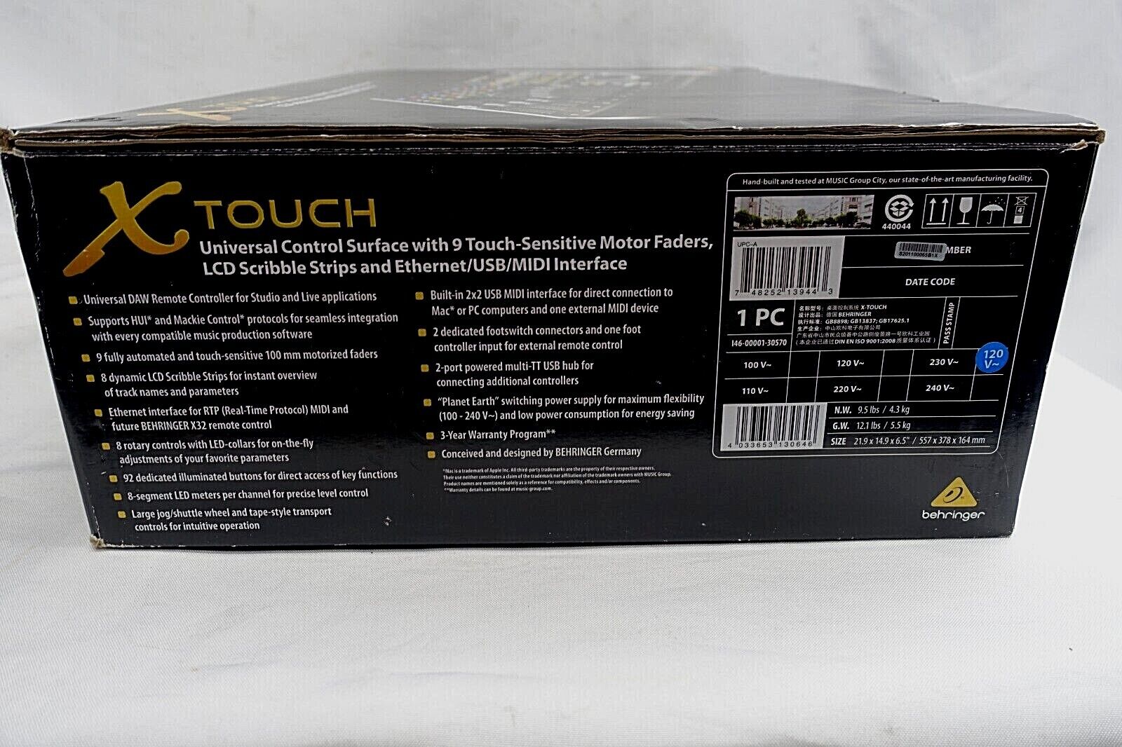 Behringer X Touch Universal Controller Surface with 9 Touch Sensitive - Fresh Stock Dated February 2026
