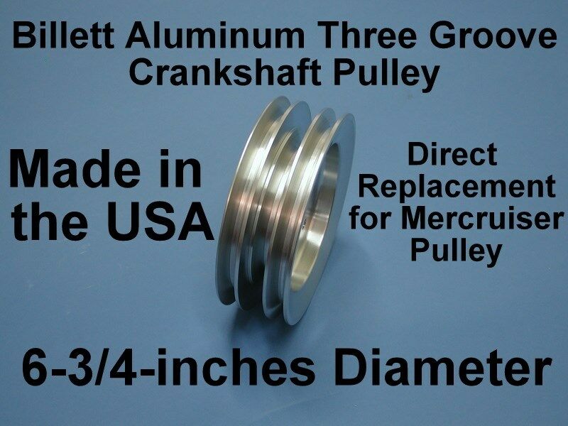ALUMINUM CRANKSHAFT PULLEY MERCRUISER CHEVROLET 90081T 305 350 454 502 1988-97 - Fresh Stock Dated February 2026