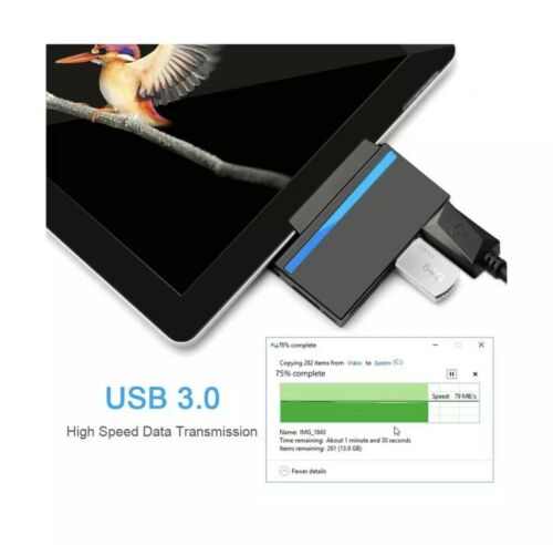 Mini Hub for Surface Go, 4K 1080p HDMI, USB 3.0, SD/TF Card Reader, Push Slot... - Fresh Stock Dated February 2026