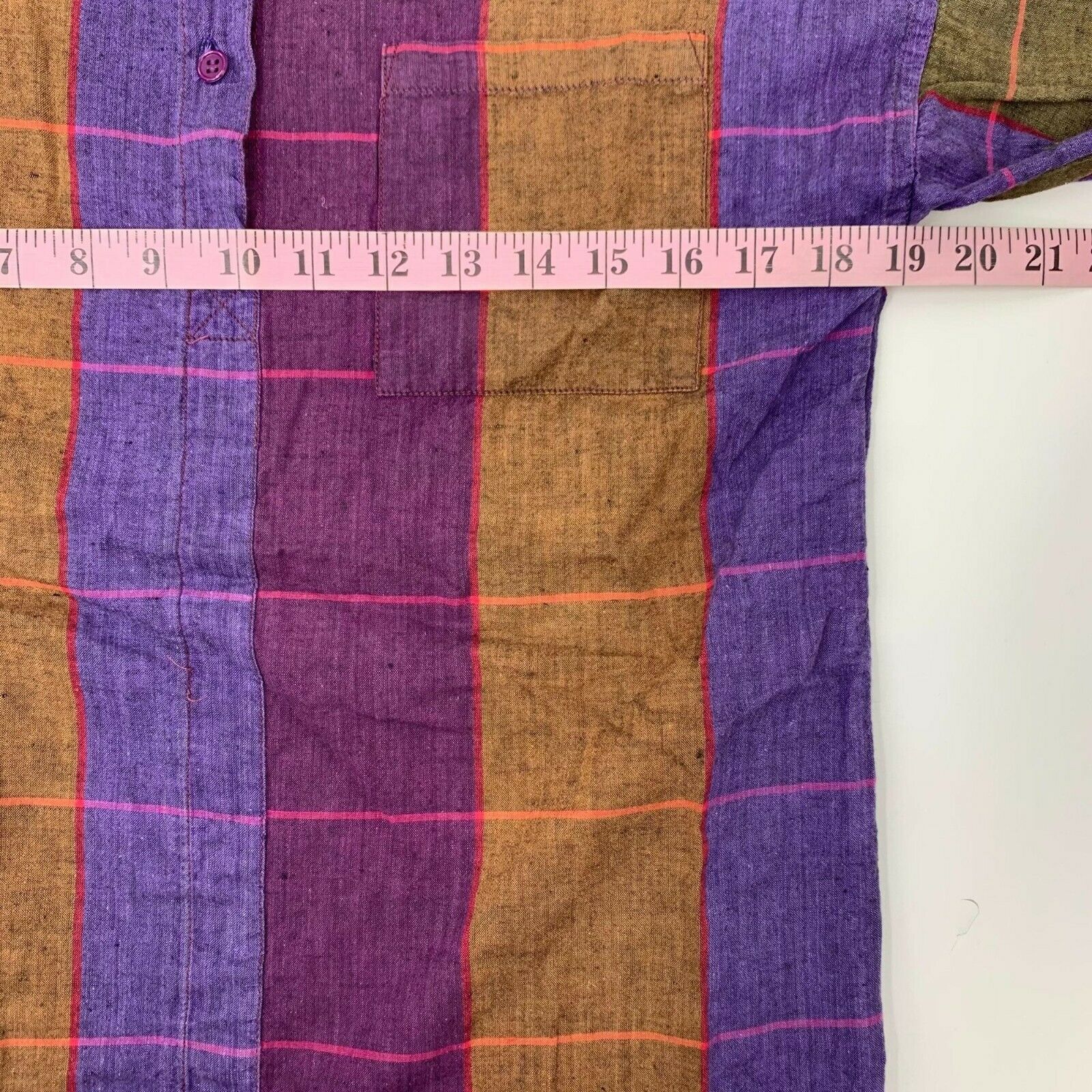 Vintage 80s 2 pc Pleated Skirt Blouse Set Size Small Purple Check Pane Secretary - Fresh Stock Dated February 2026