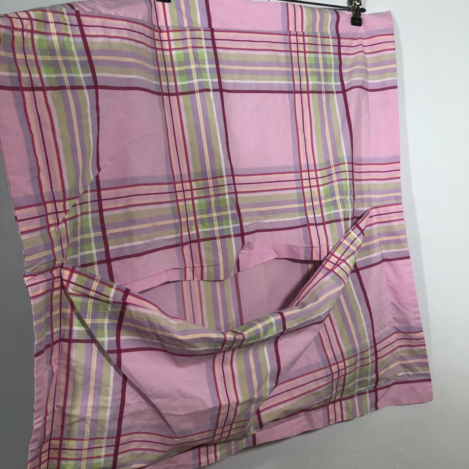 Pottery Barn Kids Euro Sham Purple PLaid Pink PAIR - Fresh Stock Dated December 2025