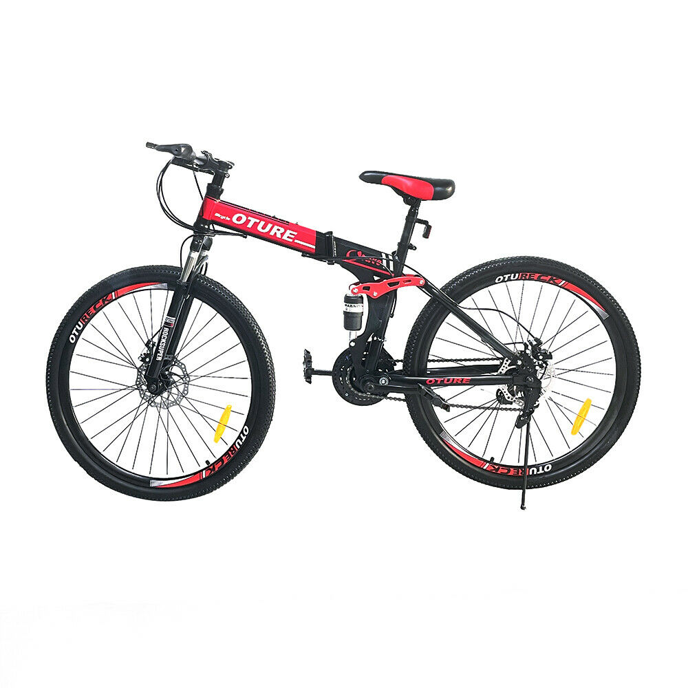 Mountain Bike 26'' Spoke Wheels Dual Suspension Folding 21 Speed MTB Bicycle - Fresh Stock Dated February 2026
