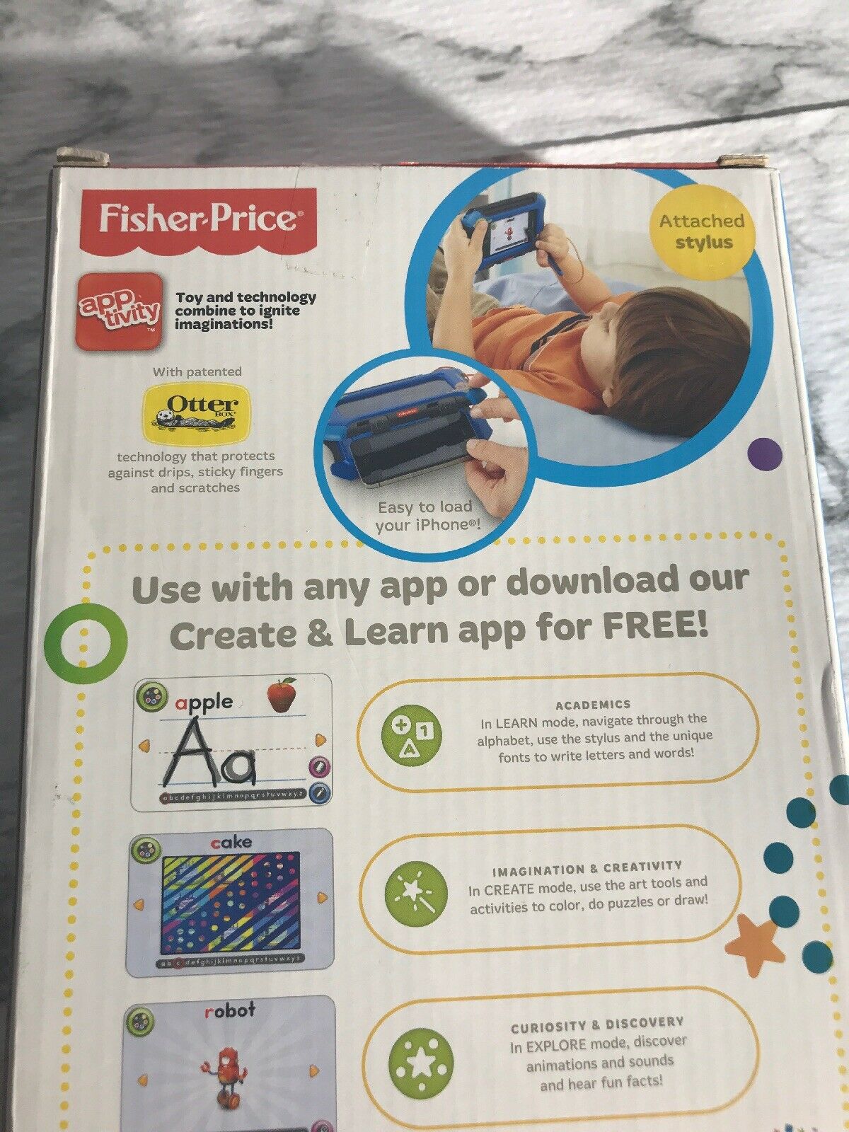 Fisher-Price Create and Learn Apptivity Case for iPhone, Boys, New, NIB - Fresh Stock Dated February 2026