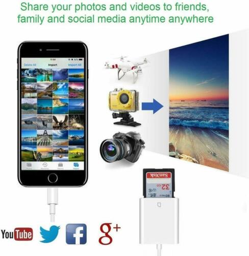 Camera Reader Micro SD TF/SD Card Adapter For iOS 9.2 iPhone 6 7 8 Plus 11 XS - Fresh Stock Dated December 2025