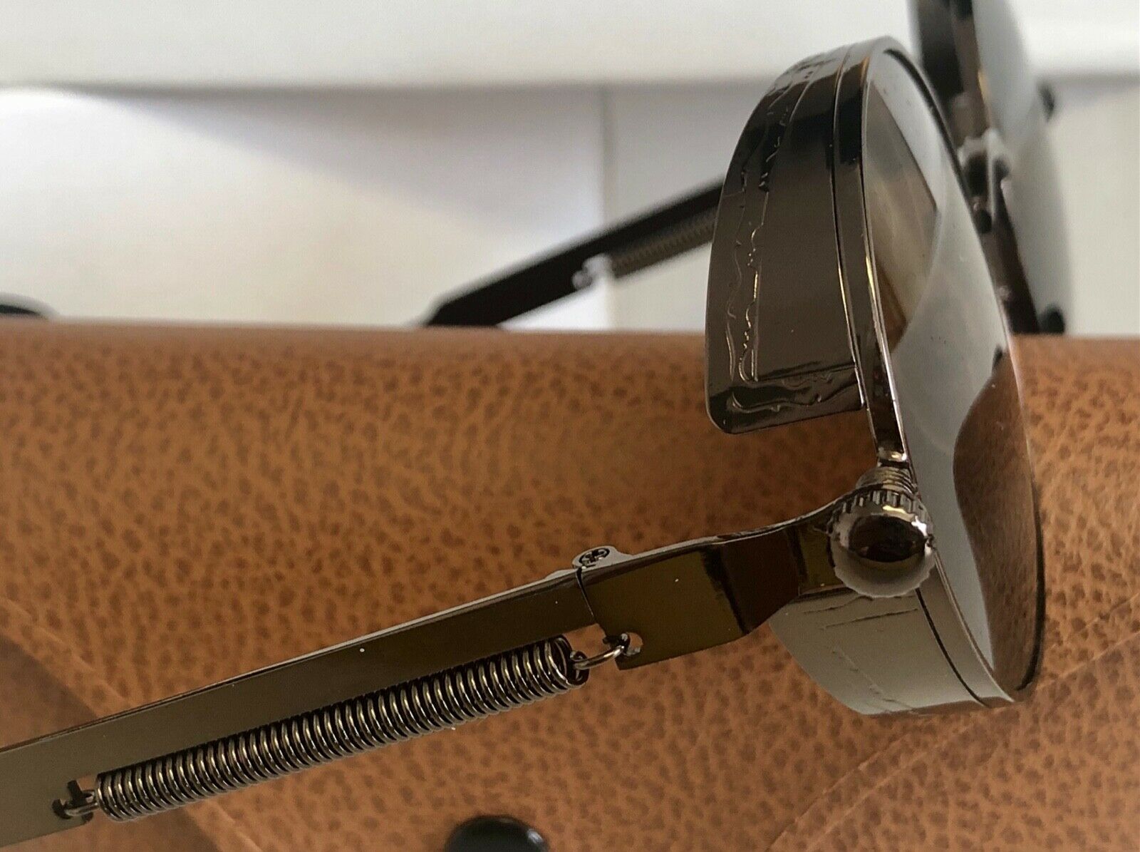 NEW‼️Brown/Brown Jacob Polarized Metal Framed Round Steampunk Sunglasses - Fresh Stock Dated December 2025