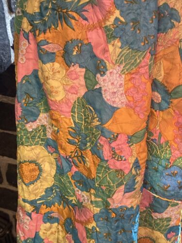 Vintage  Floral maxi Skirt w/ scarf/ sash 1970s mod Crinkle Fabric 25” Waist (2) - Fresh Stock Dated December 2025