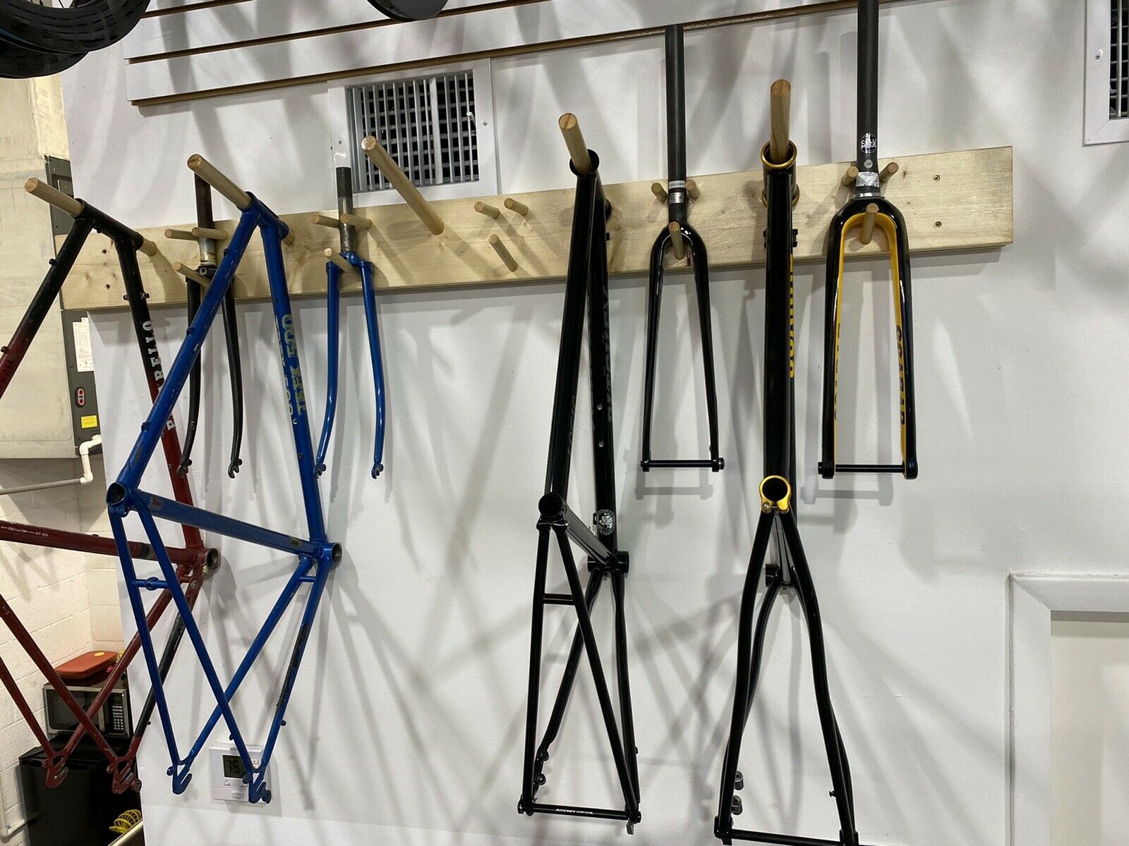 Bicycle Frame & Forks Wood Display - Fresh Stock Dated February 2026