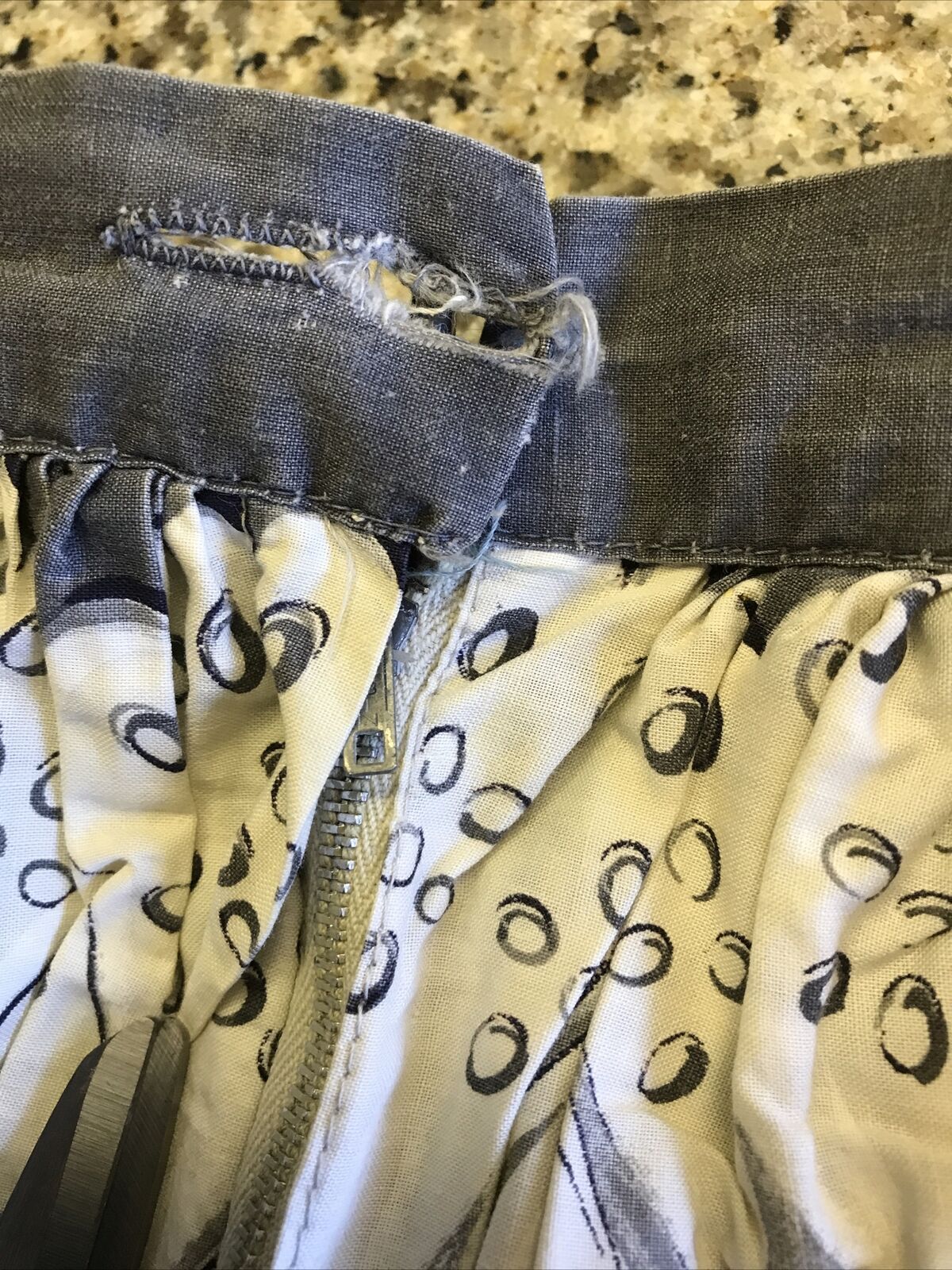 1950s Novelty Print Full Skirt Yellow, Grey Wheat Bundles Bows - Fresh Stock Dated March 2026