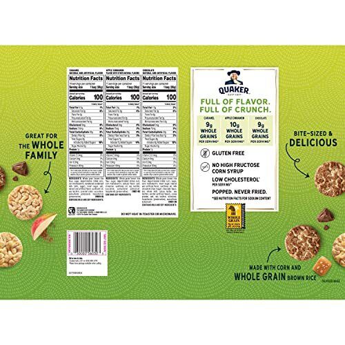 Quaker Rice Crisps Gluten Free 3 Flavor Sweet Variety Mix Single Serve 0.91 O... - Fresh Stock Dated February 2026