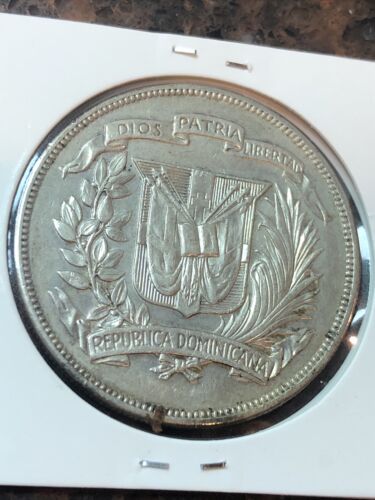 SASA High Grade Original1939 Dominican Republic Silver 1 Peso Silver Crown KM-22 - Fresh Stock Dated December 2025
