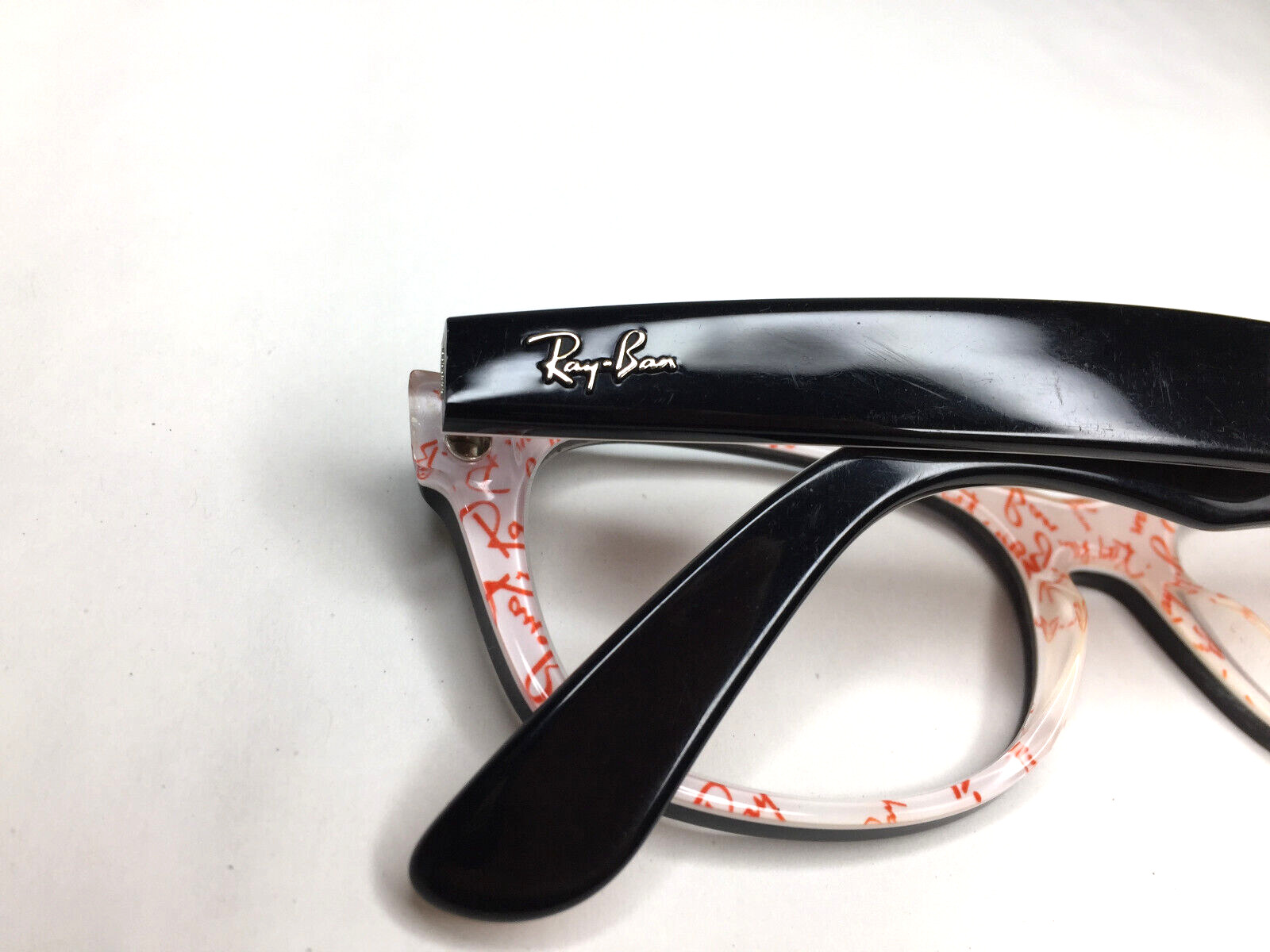Ray-Ban RB 5184 5014 Eyeglasses Frame 52 18 146 Black White Red - Fresh Stock Dated February 2026