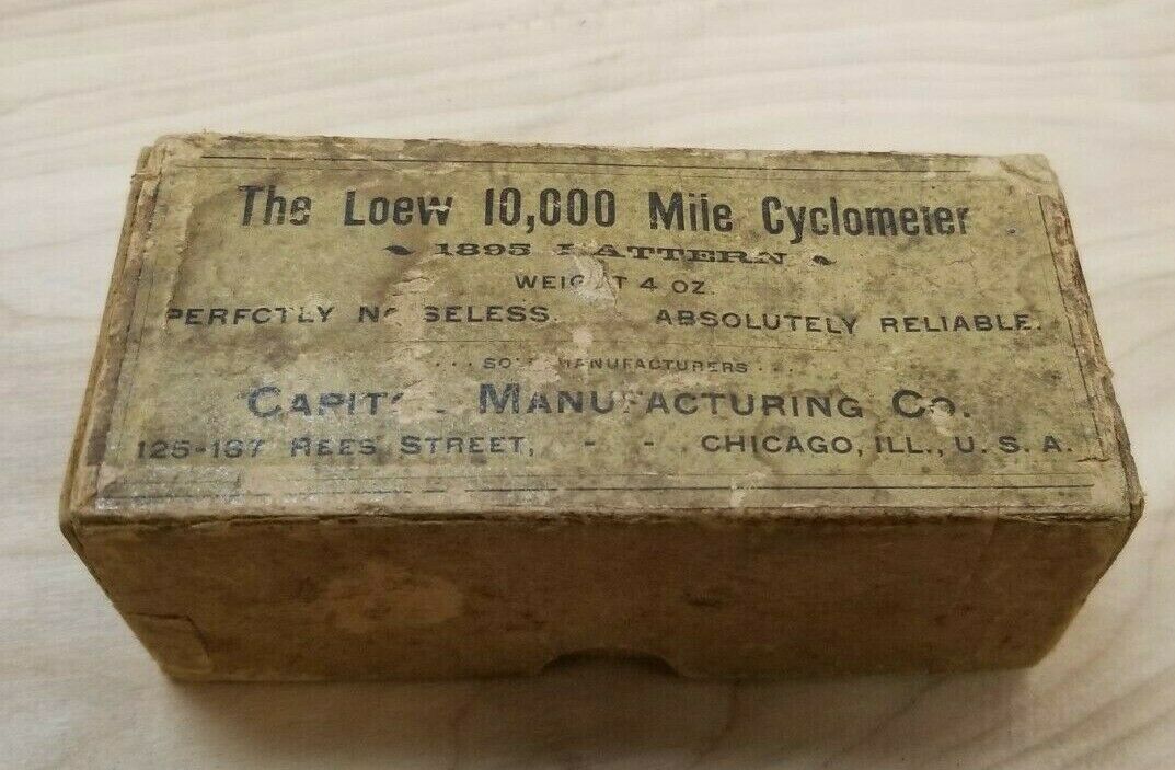 Loew 10,000 mile cyclometer 1890’s in box NOS Take a Look, this one is worth it! - Fresh Stock Dated December 2025