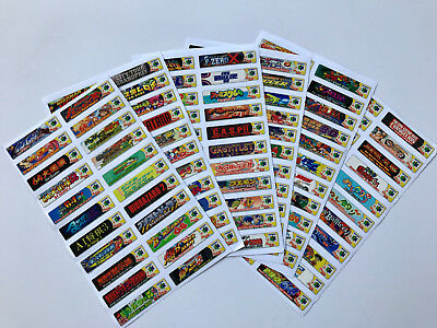 Japan Nintendo 64 N64 Sticker End Labels -For All 196 Custom Japan Game Stickers - Fresh Stock Dated December 2025