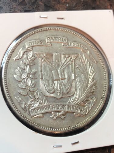 SASA High Grade Original1939 Dominican Republic Silver 1 Peso Silver Crown KM-22 - Fresh Stock Dated December 2025