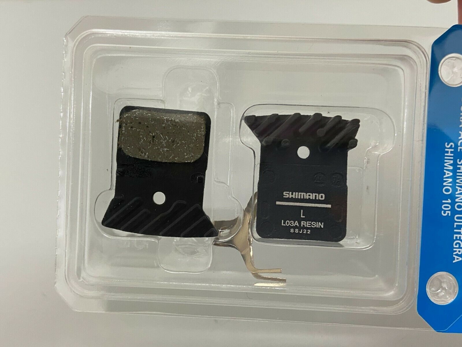 Shimano L03A Resin Disc Brake Pads w/ Fin and Spring #Y8PU98040 - Fresh Stock Dated February 2026