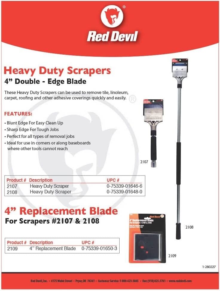 Red Devil 2108 Double Edge Heavy Duty Scraper 4