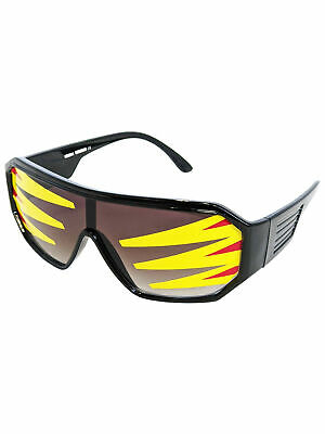Side Spikes Black Sunglasses Shield Macho Man Randy Savage Costume Party Shades - Fresh Stock Dated February 2026