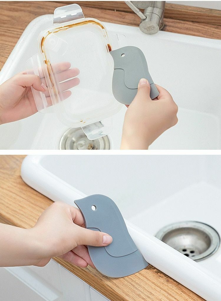 Penguin Shape Soft Scraper Oil Dish Plate Scraping Kitchen Baking Gadget Tool - Fresh Stock Dated February 2026